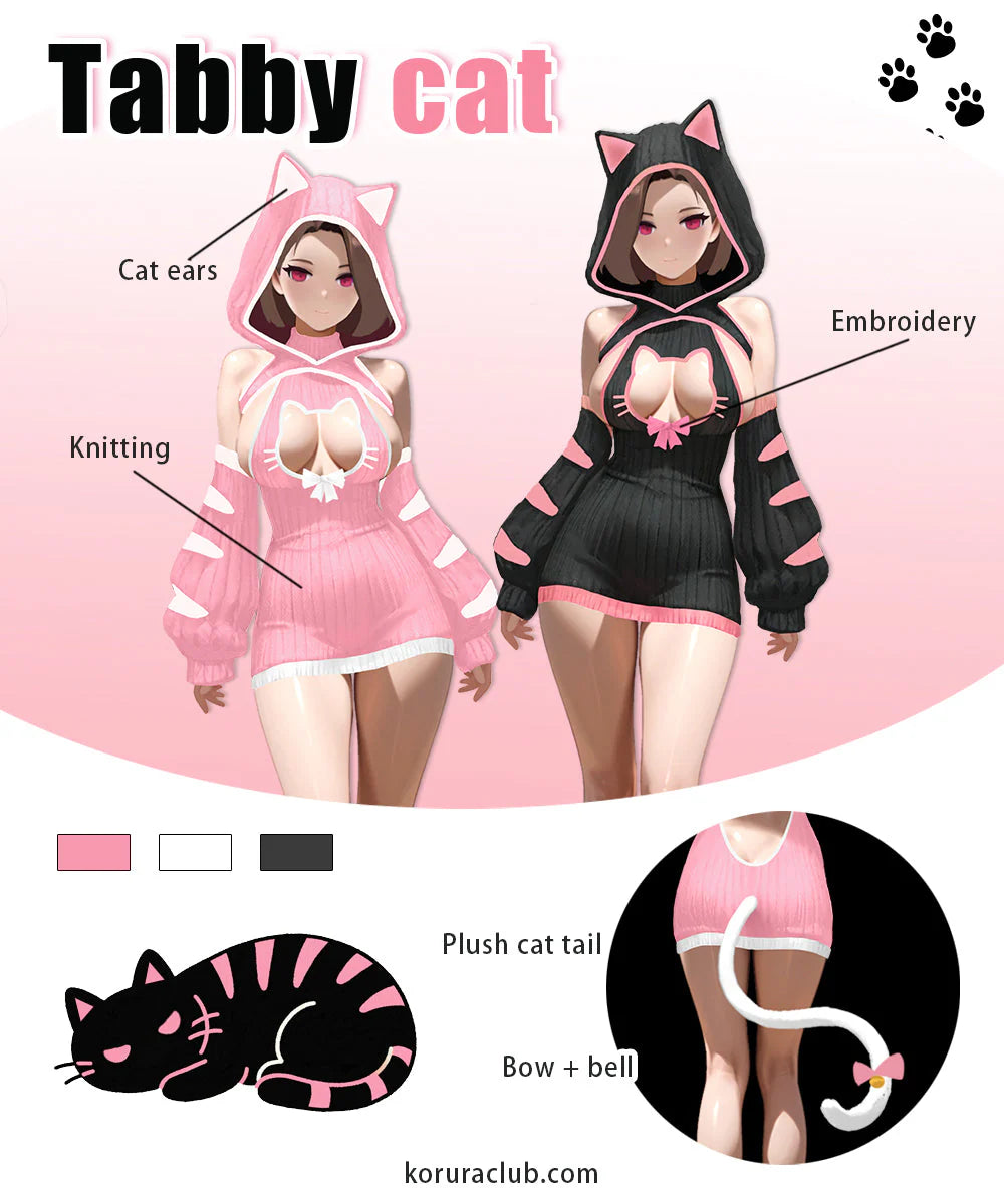 KORURACLUB Cosplay Cute Tabby Cat Costume HA2950