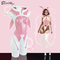 Pink Bunny Hoodie Bodysuit Lingerie HA2937