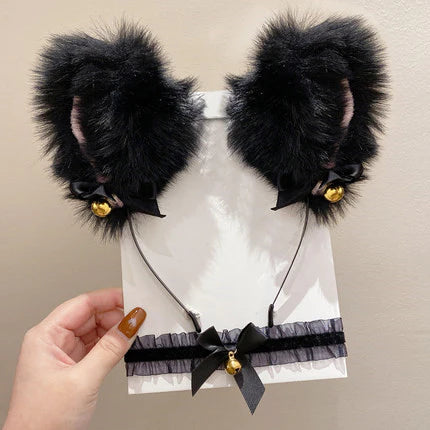 Plush cat ears headband HA0358