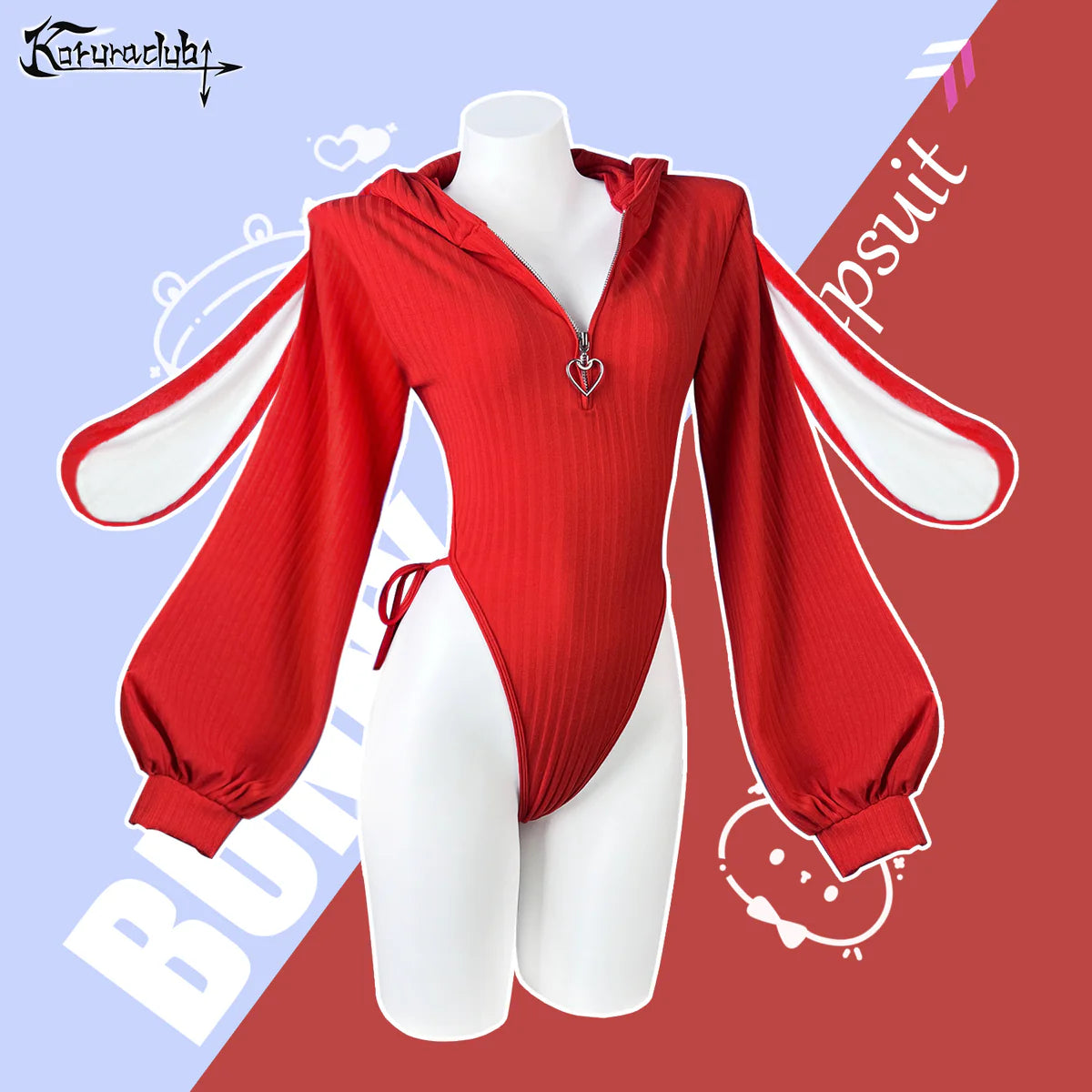Christmas Red bunny ear Bodysuit SD83